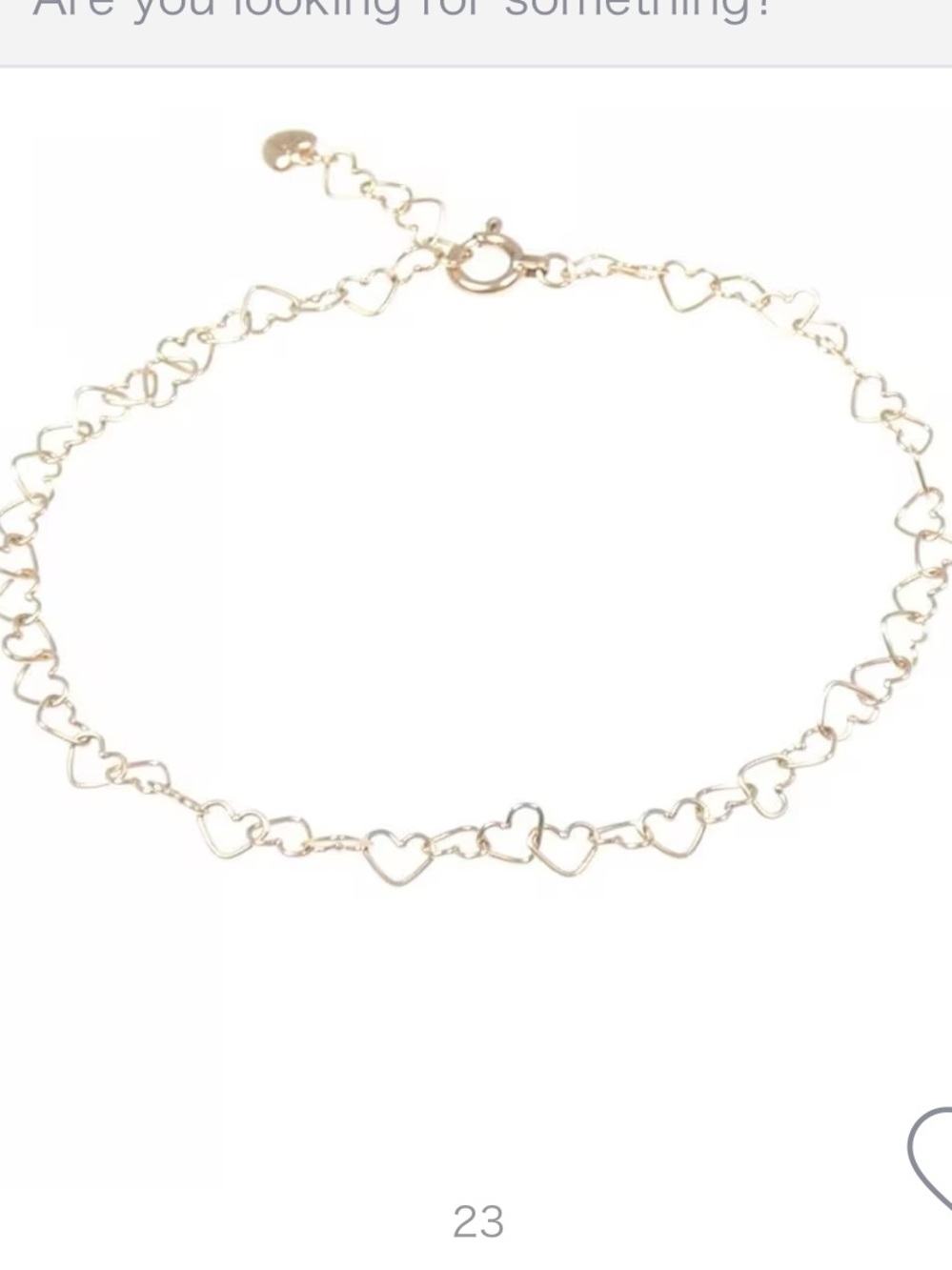 10k solid Gold Heart Link Bracelet